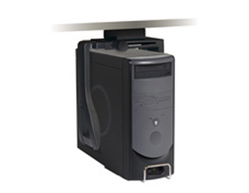 UNDER DESK CPU HOLDER WITH SWIVEL, BLACK