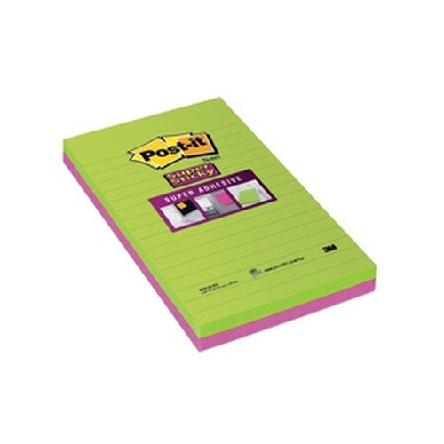 3M Post-it 125 x 200mm (4 x 45) kleebisetikett Roheline, Roosa 4 tk