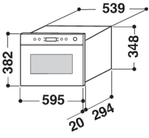Scheda tecnica del prodotto Whirlpool AMW 499 IX Da incasso 22 L 750 W  Acciaio inossidabile Forni a microonde (AMW499/IX)