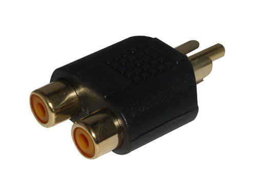 Lindy 35516 kaabli soomuutja RCA m 2x RCA f Must