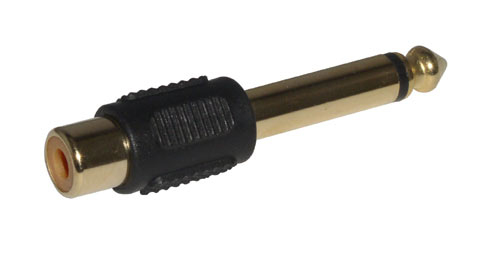 Lindy 35514 kaabli soomuutja 6.3 mm Mono m RCA f Must, Kuld