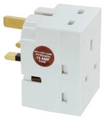 Lindy 70144 strāvas adapteris & pārveidotājs Balts