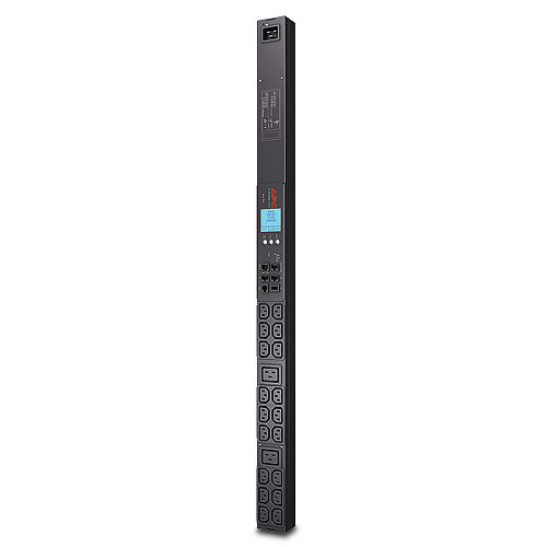 APC Metered Rack PDU - Unidad de distribución de alimentación montaje en bastidor - CA 200/208/230 V - Ethernet RS-232 - input NEMA L6-20 - conectores de salida 20 power IEC 60320 C13 IEC 60320 C19 - 0U - negro - para P/N SMX1000C SMX1500RM2UC SMX1500RM2UCNC SMX750C SMX750CNC SRT6KXLTW SRT8KXLJ - AP8858NA3