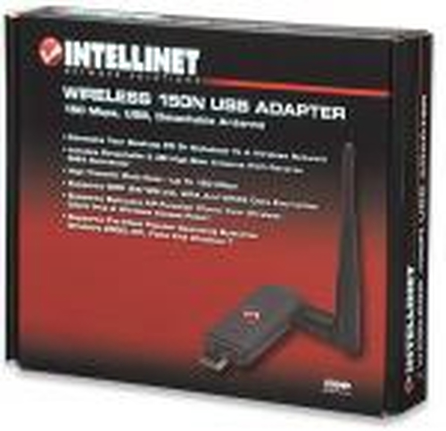 524698 White Wireless 150N USB Adapter w/ Detachable Antenna Intellinet 