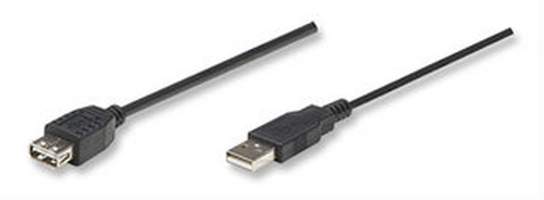 Manhattan 4.5m USB Cable USB kabelis 4,5 m USB A Juoda