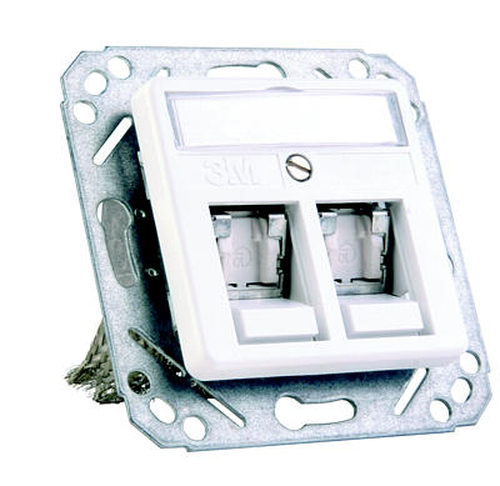 3M 60-516-09600 kaabli soomuutja 2 x RJ45 Valge