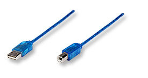 Manhattan 302203 USB kabelis 4,5 m USB A USB B Mėlyna