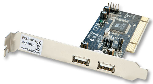 Lindy 51058 Schnittstellenkarte/Adapter USB 2.0