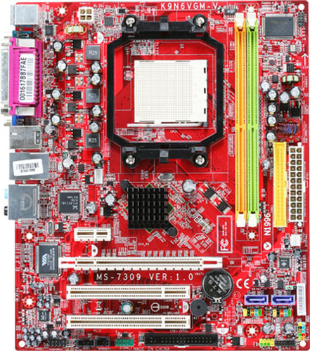 K9N6SGM-V MSI K9N6SGM-V - Placa base - micro ATX - Socket AM2 - GeForce 6100 Chipset - LAN - gráficos en la placa - audio de 8 canales