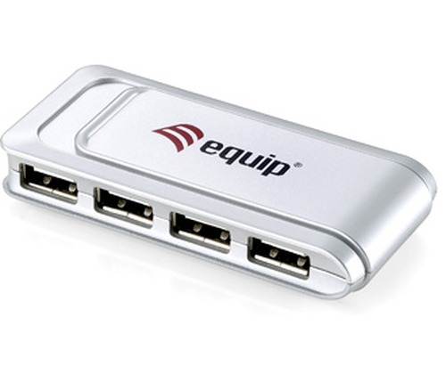 Equip USB 2.0 04 Port Slim Hub Valge