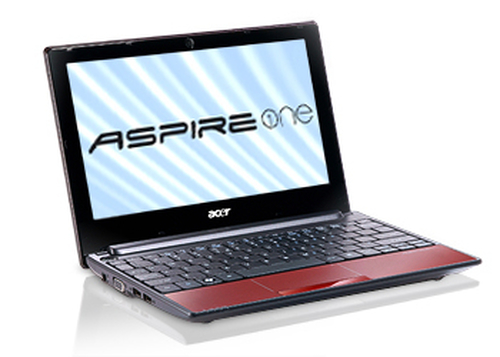Acer Aspire One D255-2DQrr Intel Atom N450 Märkmikarvuti, 10.1", 1 GB RAM, 250 GB