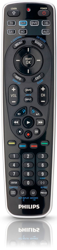 Philips Perfect replacement SRP5107/27 télécommande IR Wireless CD/MD, Acoustique, DTV, DVD/Blu-ray, DVDR-HDD, DVR, SAT, TV, VCR Appuyez sur les boutons 1