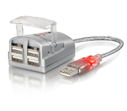 Equip USB2.0 Pocket Hub 4 Port 480 Mbit/s