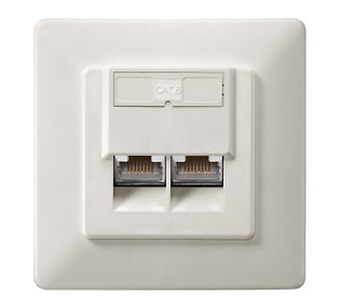 Equip Surface Mounted, 2-Port, off-white, 5er Box
