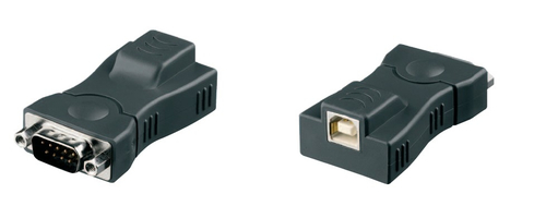 Equip USB B Female --> DB9 Male serial