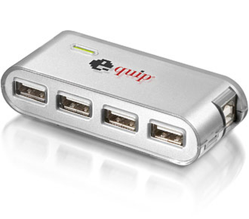 Equip USB 2.0 Travel Hub 4 Port 480 Mbit/s Hõbe