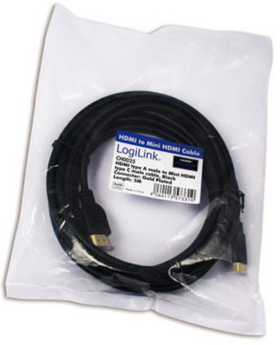 LogiLink CH0021 HDMI/HDMI-mini kabel 1,0m, afbeelding 2