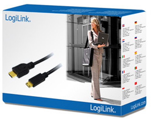 LogiLink CH0021 HDMI/HDMI-mini kabel 1,0m, afbeelding 3
