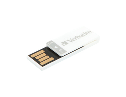 Verbatim Clip-it USB Drive 8GB USB-välkmälu USB tüüp A 2.0 Valge