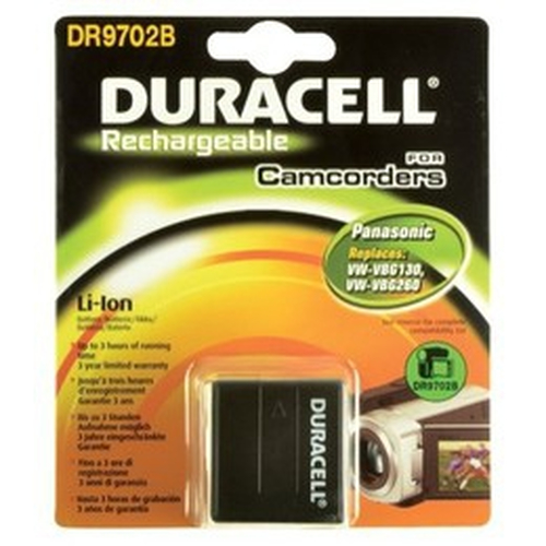 Duracell Camcorder Battery 7.4v 2500mAh 18.5Wh Liitiumioon (Li-Ion)
