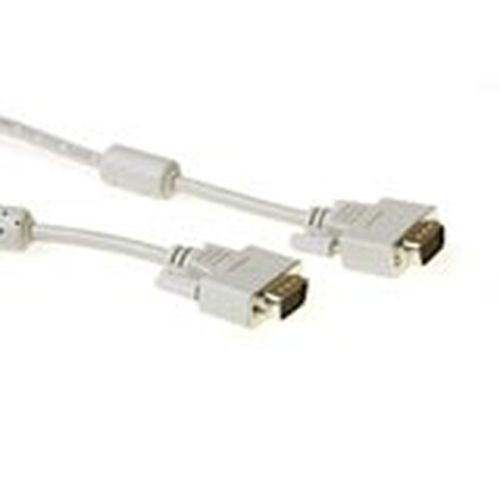 ACT Slimline VGA connection cable male-male 5 m VGA-kaabel VGA (D-Sub) Elevandiluuvalge