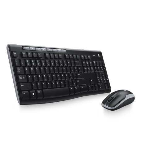 Logitech Wireless Combo MK260 klaviatuur Hiir kaasa arvatud Raadioside Must