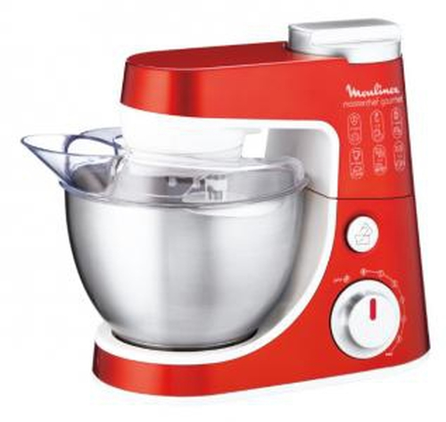 Moulinex Masterchef Gourmet köögikombain 900 W 4 l Punane, Roostevaba teras, Valge