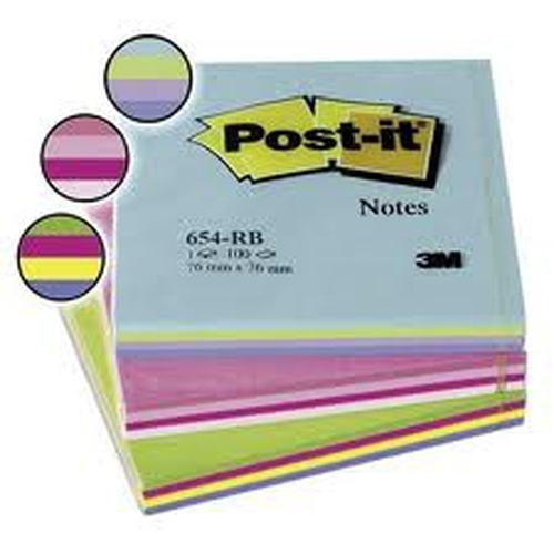 3M Post-It 654RB märkmik Mitmevärviline, Roosa