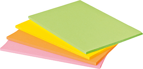 3M Post-it 200 x 149mm (4 x 45) kleebisetikett Roheline, Oranž, Roosa, Kollane 4 tk