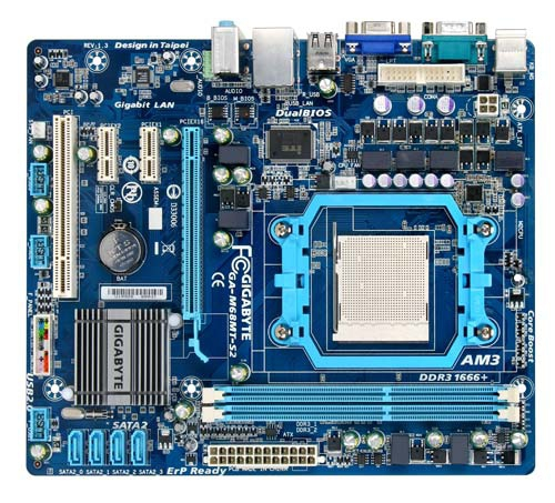 GIGABYTE GA-M68MT-S2 (rev. 1.3) NVIDIA nForce 630a Pistikupesa AM3 Mikro ATX