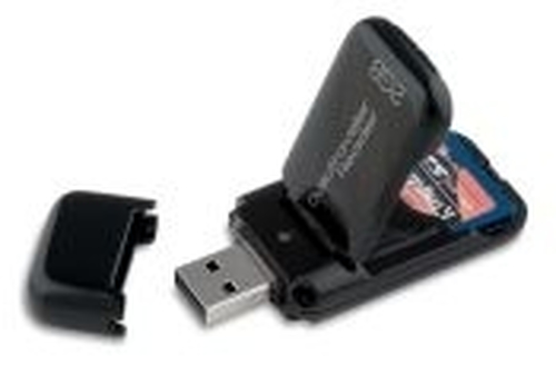 Kingston DataTraveler Reader - Lector de tarjetas MMC SD MMCplus SDHC - tarjeta de memoria integrado - 1 GB - USB 20 - DTCR/1GB