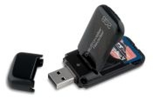 Kingston DataTraveler Reader - Lector de tarjetas MMC SD MMCplus SDHC - tarjeta de memoria integrado - 2 GB - USB 20 - DTCR/2GB