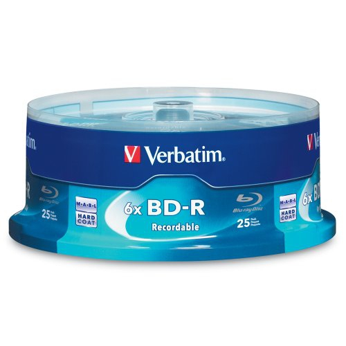 VERBATIM BD-R 25GB 16X WITH BRANDED SURFACE-25PK SPINDLE