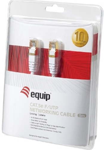 Equip Patchkabel RJ45 F/UTP Cat5e 10.00m wit (FTP) Blister, afbeelding 2