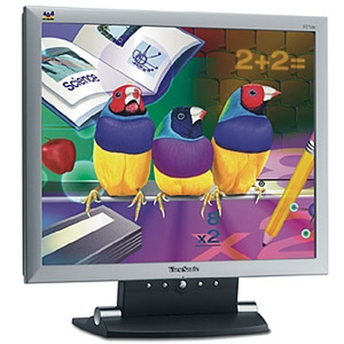 ViewSonic VE710s - Monitor LCD - 17 - 1280 x 1024 - 300 cd/m² - 4501 - 8 ms - VGA - plateado sobre negro - VE710S