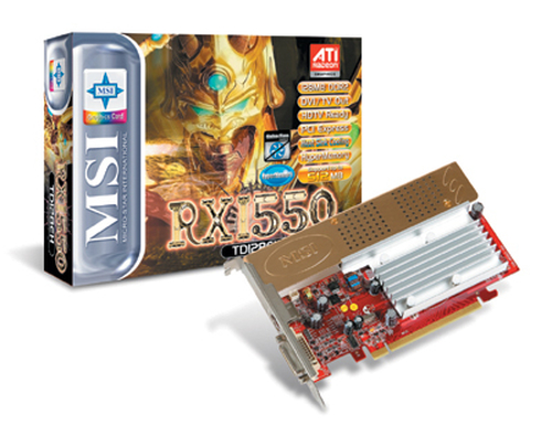 RX1550-TD128EH MSI RX1550-TD128EH - Tarjeta gráfica - Radeon X1550 - 128 MB DDR2 - PCIe x16