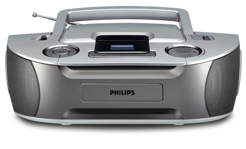 Philips AZ1123/96 garso kolonėlių komplektas namams 2 W Metalinis, Sidabras