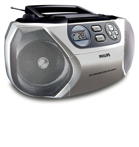 Philips AZ1017/55 garso kolonėlių komplektas namams 2 W Juoda, Sidabras