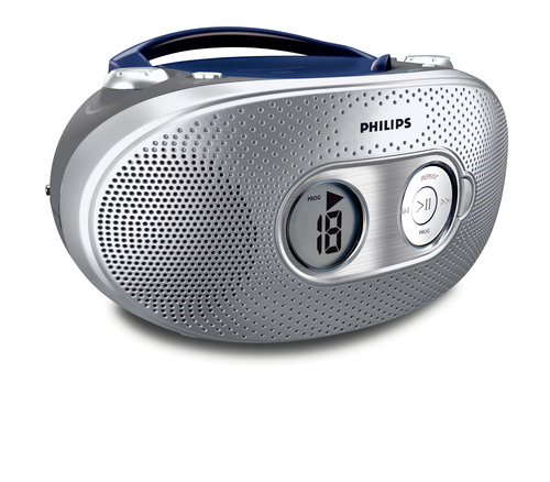Philips AZ1021/79 garso kolonėlių komplektas namams 2 W Juoda, Sidabras
