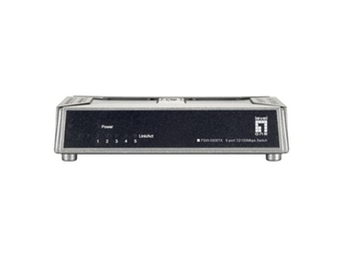 LevelOne FSW-0508TX – Netwerkswitch – 5-poorts – 10/100 Mbps – Unmanaged – Auto-MDI/MDIX – 1 Gbps switchingcapaciteit – 2K MAC-adressen – Compact, afbeelding 2