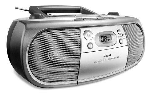 Philips AZ1006/01 garso kolonėlių komplektas namams 2 W Pilka, Metalinis