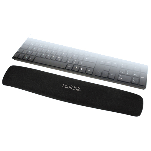 Polssteun LogiLink keyboard zwart Gel