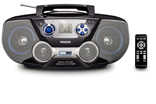 Philips AZ1826/79 garso kolonėlių komplektas namams 2 W Juoda, Sidabras