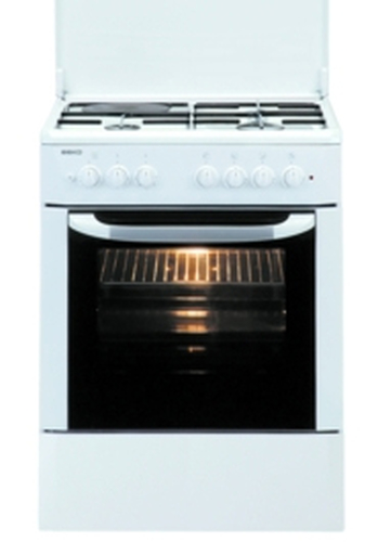 Beko CE62112P Brīvi stāvoša plīts Elektrisks Gāzes Balts B