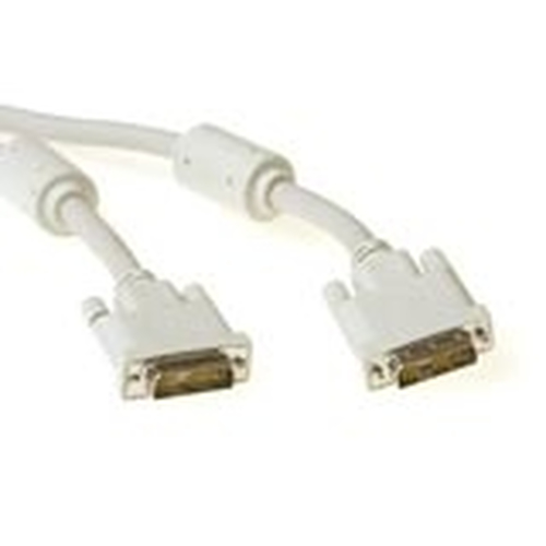 ACT DVI-I Single Link connection cable, M - M, Ivory 2.0m DVI kabelis 2 m