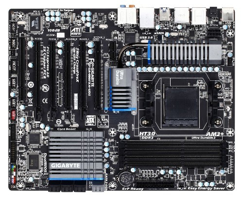 Placa base de escritorio Gigabyte Ultra Durable 3 GA-990FXA-UD5 - Chipset AMD - Socket AM3 PGA-941 - GA-990FXA-UD5