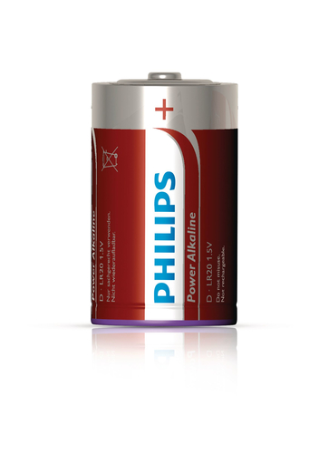 Philips Power Alkaline LR20P2B/17 majapidamispatarei Ühekordne patarei D Aluseline