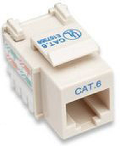 CAT6 IVORY KEYSTONE JACK UTP