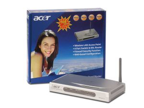 Acer DSL Router Built-in Access Point (IEEE 802.11g+108Mbit/s up to 50 juhtmevaba ruuter
