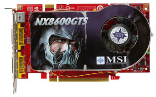 MSI NX8600GTS-T2D256E-HD-OC - Tarjeta gráfica - GF 8600 GTS - 256 MB GDDR3 - PCIe x16 - al por menor - NX8600GTS-T2D256E-HD-OC